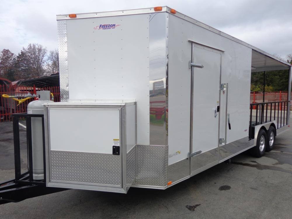 Concession Trailer 8.5’x24′ White Custom BBQ Event Catering — photo 6