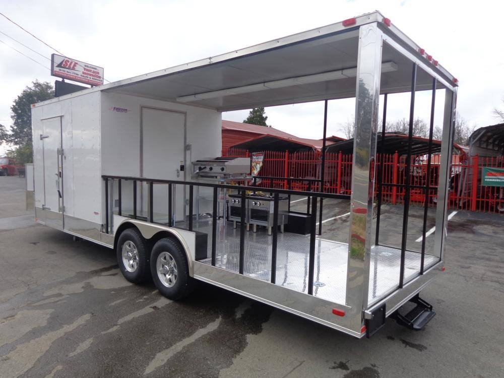 Concession Trailer 8.5’x24′ White Custom BBQ Event Catering — photo 9