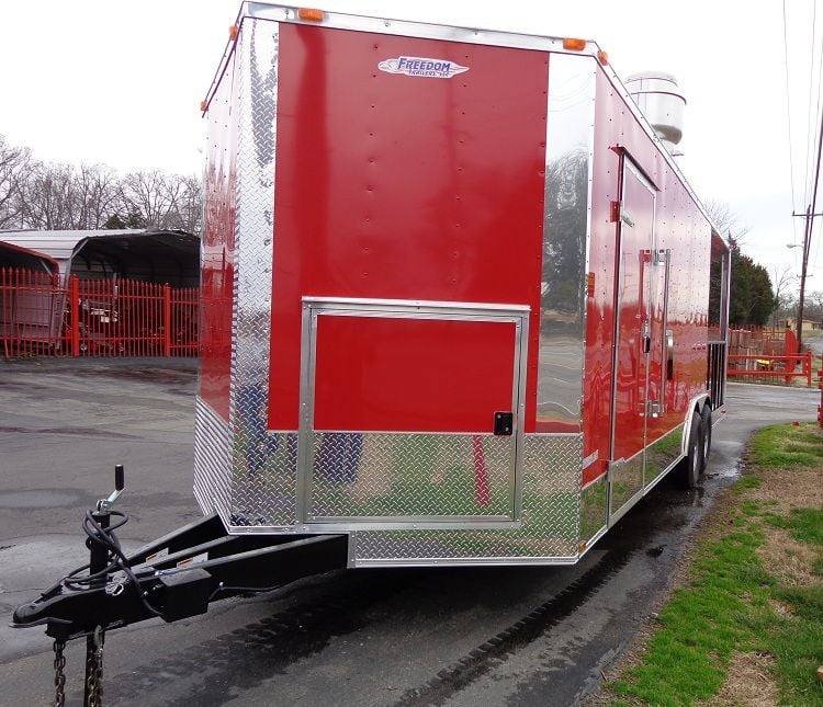 Concession Trailer 8.5’x24′ Red – BBQ Smoker Food Event — photo 2