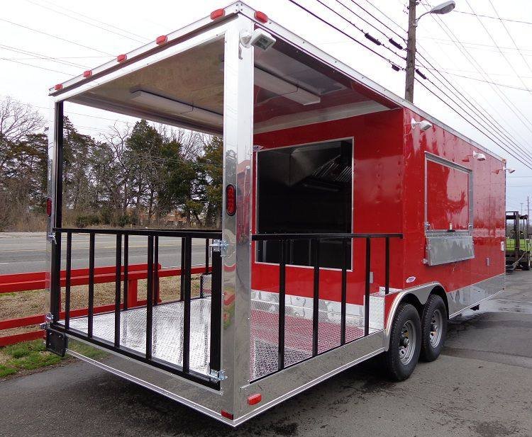 Concession Trailer 8.5’x24′ Red – BBQ Smoker Food Event — photo 9