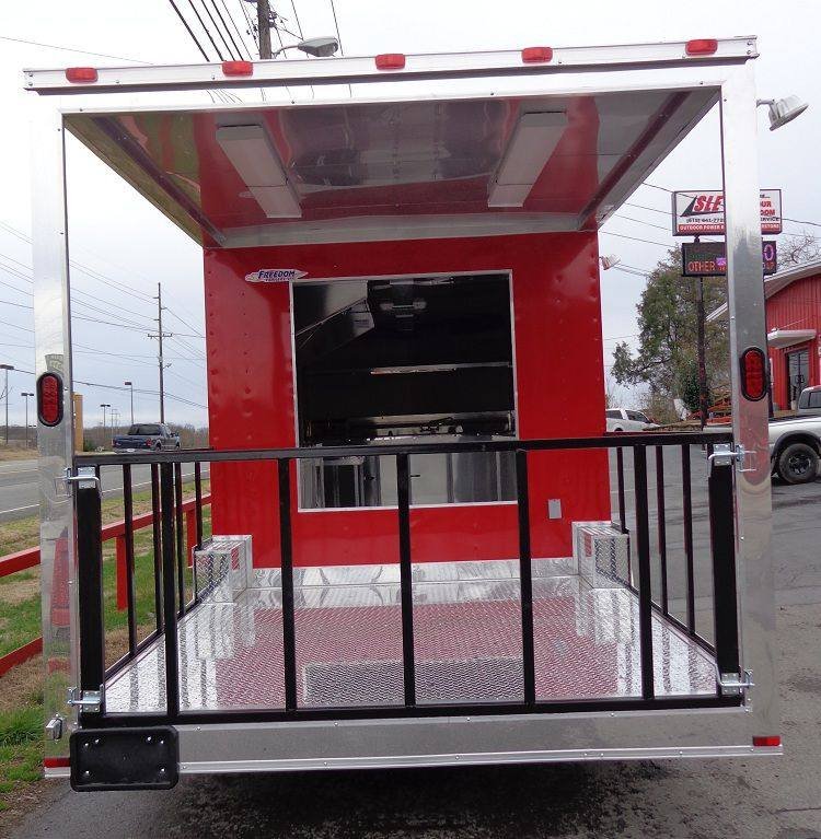 Concession Trailer 8.5’x24′ Red – BBQ Smoker Food Event — photo 7