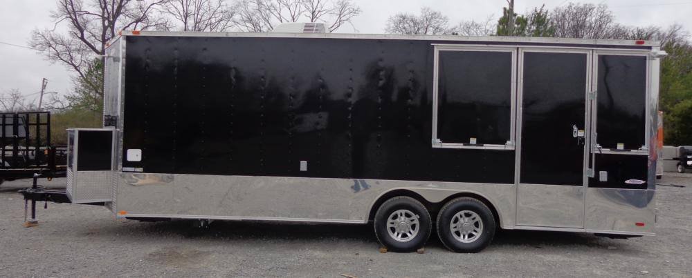 Concession Trailer 8.5 x 24′ Black BBQ Food Event Catering — photo 7