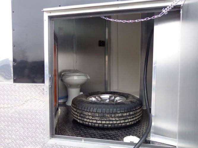 8.5′ x 30′ Concession BBQ Food Trailer Black and Orange Catering — photo 5