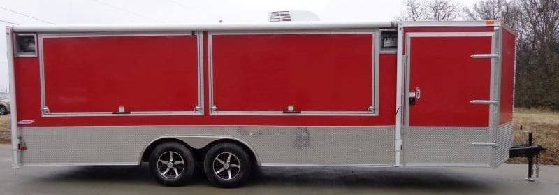 8.5′ x 24′ Enclosed Red Food Trailer Car Hauler Catering Event — photo 8