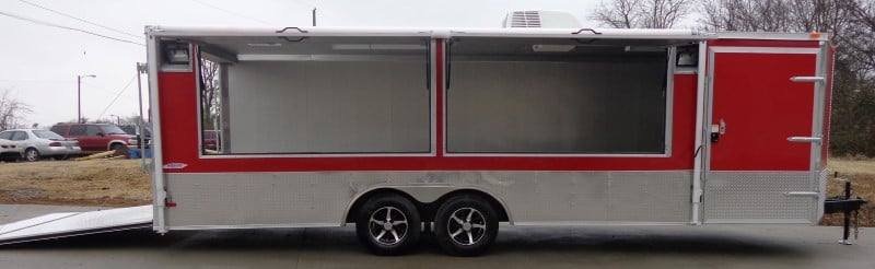 8.5′ x 24′ Enclosed Red Food Trailer Car Hauler Catering Event — photo 15