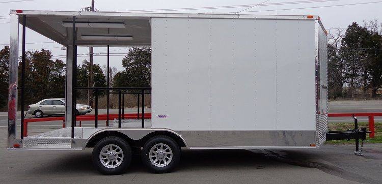 Concession Trailer 8.5’x18′ White – BBQ Smoker Catering Food — photo 4
