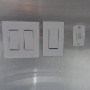 8.5 x 18 White Smoker Trailer with open porch and checkered awning - view 15