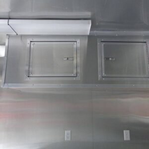 8.5 x 18 White Smoker Trailer with open porch and checkered awning - view 13