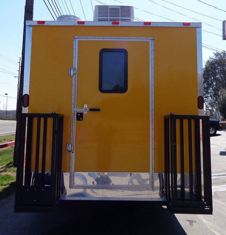 Concession Trailer 8.5′ x 24′ Yellow Enclosed Food BBQ Event Catering — photo 3