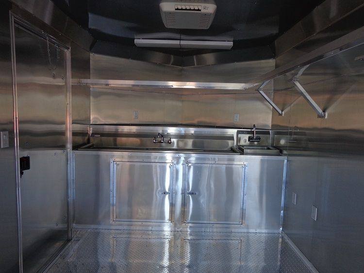Concession Trailer 8.5′ x 24′ Yellow Enclosed Food BBQ Event Catering — photo 9