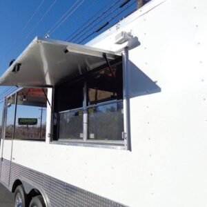 8.5 x 20 White Event Trailer with 10-foot covered porch - view 13