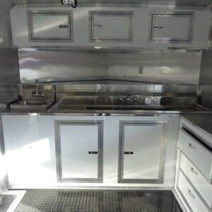 8.5 x 20 White Event Trailer with 10-foot covered porch - view 9