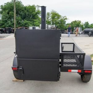250 gallon charcoal grill smoker with round tongue grill - view 6