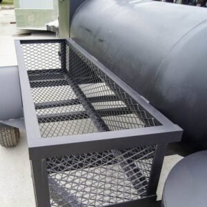 250 gallon charcoal grill smoker with round tongue grill - view 11