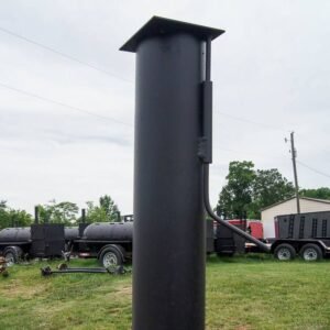 250 gallon charcoal grill smoker with round tongue grill - view 15