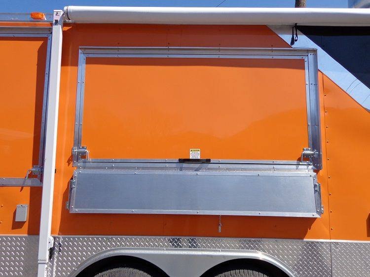 Concession Trailer 8.5’x30′ Event BBQ Smoker Catering (Black & Orange) Restroom — photo 12