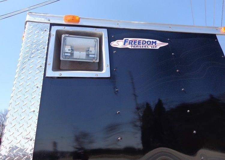 Concession Trailer 8.5’x30′ Event BBQ Smoker Catering (Black & Orange) Restroom — photo 2