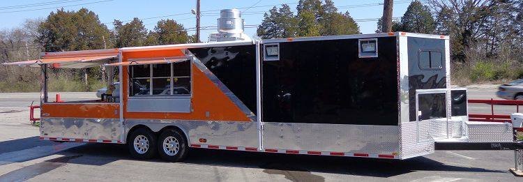 Concession Trailer 8.5’x30′ Event BBQ Smoker Catering (Orange & Black) Restroom — photo 9