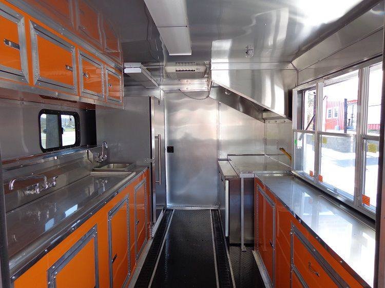 Concession Trailer 8.5’x30′ Event BBQ Smoker Catering (Orange & Black) Restroom — photo 15