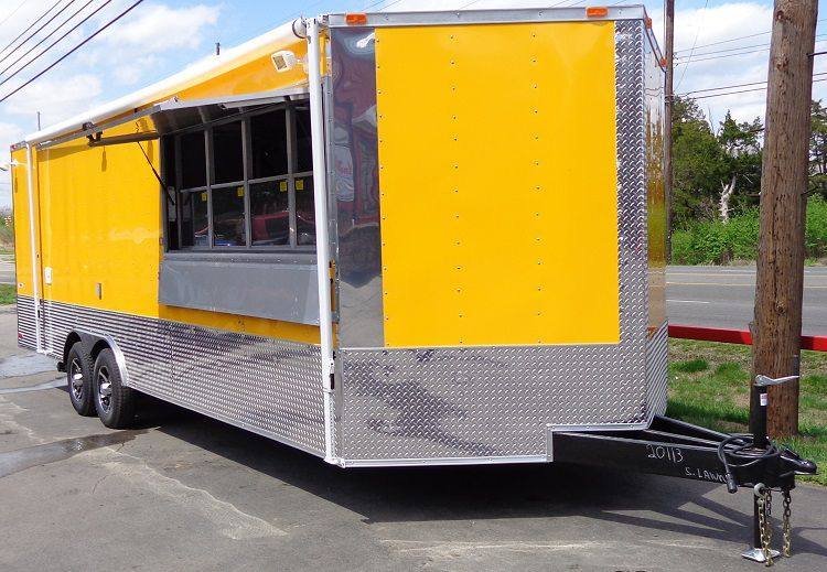 Concession Trailer 8.5’x24′ BBQ Smoker Food Event Catering (Yellow) — photo 8