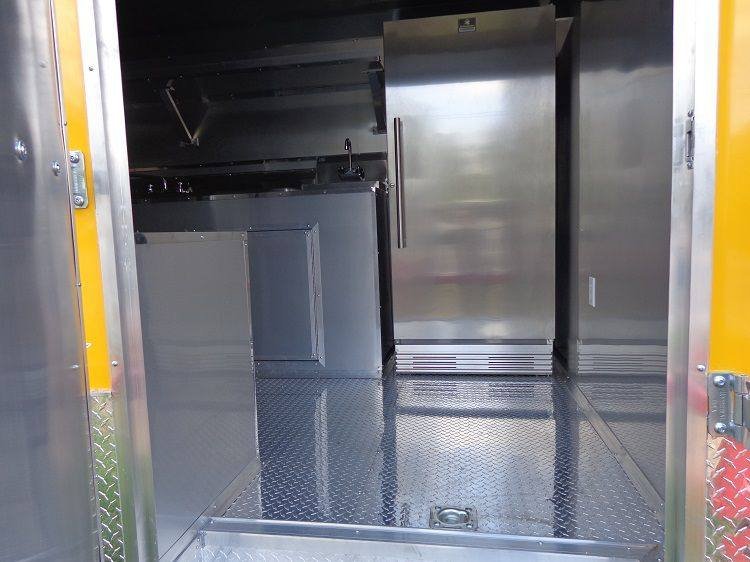 Concession Trailer 8.5’x24′ BBQ Smoker Food Event Catering (Yellow) — photo 9