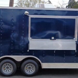 8.5 x 16 Blue Catering Trailer with stainless counters and hand-wash sink - view 7