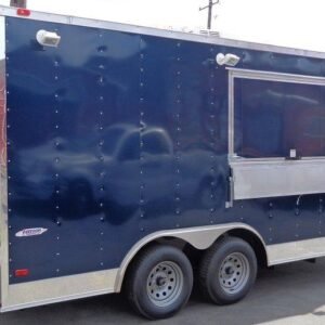 8.5 x 16 Blue Catering Trailer with stainless counters and hand-wash sink - view 11