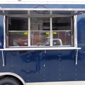 8.5 x 16 Blue Catering Trailer with stainless counters and hand-wash sink - view 12