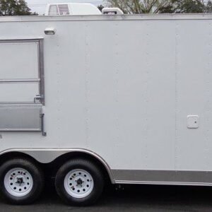 8.5 x 14 Custom Kitchen Trailer with dual marquee windows and vent hood - view 8