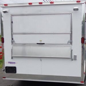 8.5 x 14 Custom Kitchen Trailer with dual marquee windows and vent hood - view 6