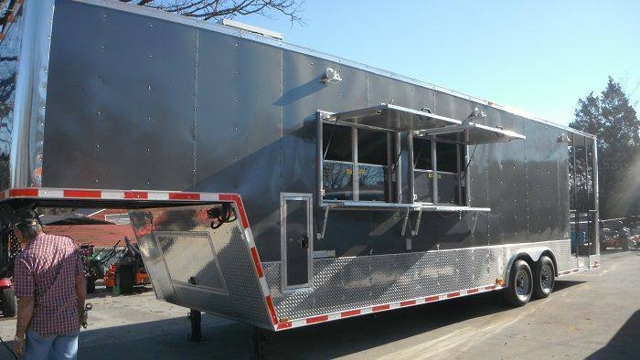 Concession Trailer 8.5’x34′ White – Gooseneck Event Food Vending BBQ — photo 11