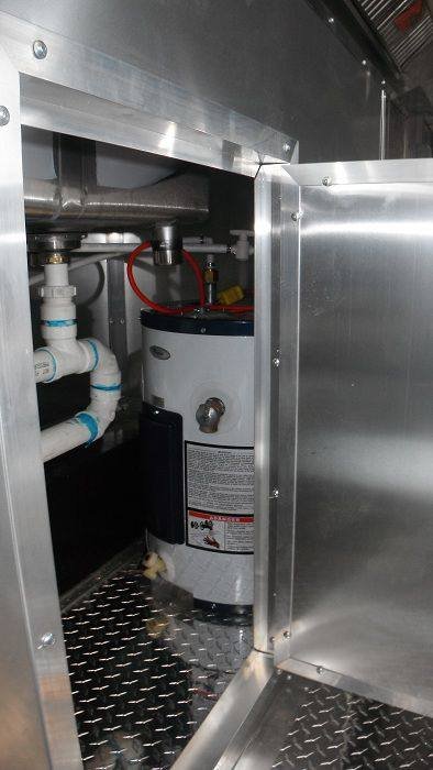 Concession Trailer 8.5’x34′ Food BBQ Vending Event Gooseneck (Orange) Restroom — photo 6