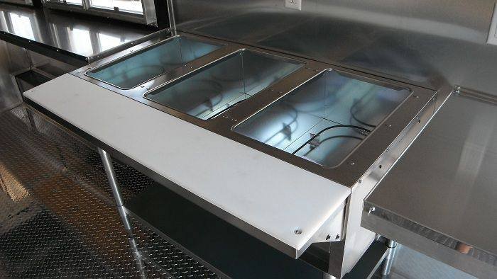Concession Trailer 8.5’x34′ BBQ Smoker Catering Food Event (Orange) Restroom — photo 2