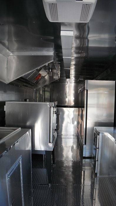 Concession Trailer 8.5’x34′ BBQ Smoker Catering Food Event (Orange) Restroom — photo 5