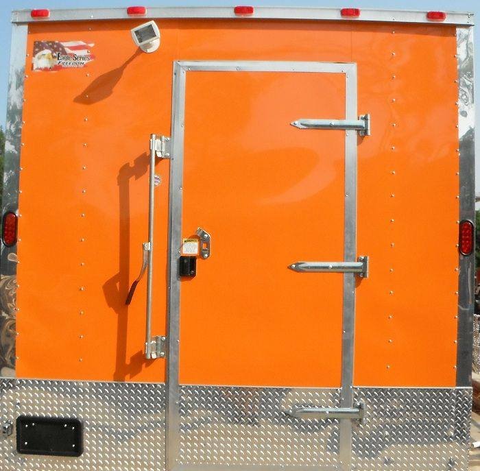Concession Trailer 8.5’x34′ BBQ Smoker Catering Food Event (Orange) Restroom — photo 14