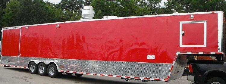 Concession Trailer 8.5’x48′ Gooseneck Catering BBQ Smoker Event (Red) — photo 3