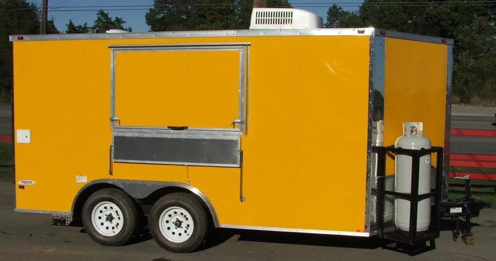 Concession Trailer 8.5’x14′ Yellow – Food Vending Event Concession — photo 2