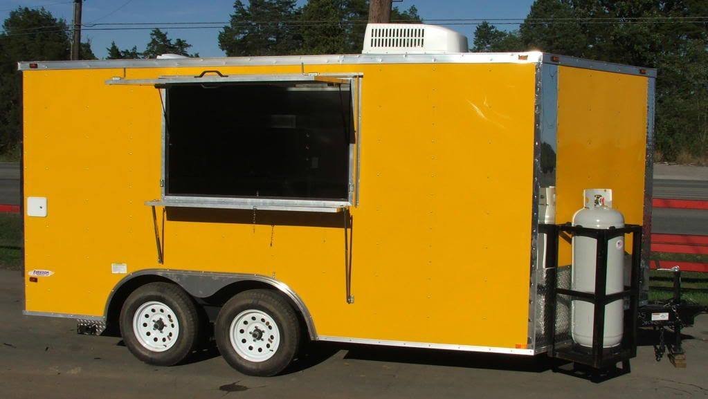 Concession Trailer 8.5’x14′ Yellow – Food Vending Event Concession — photo 4