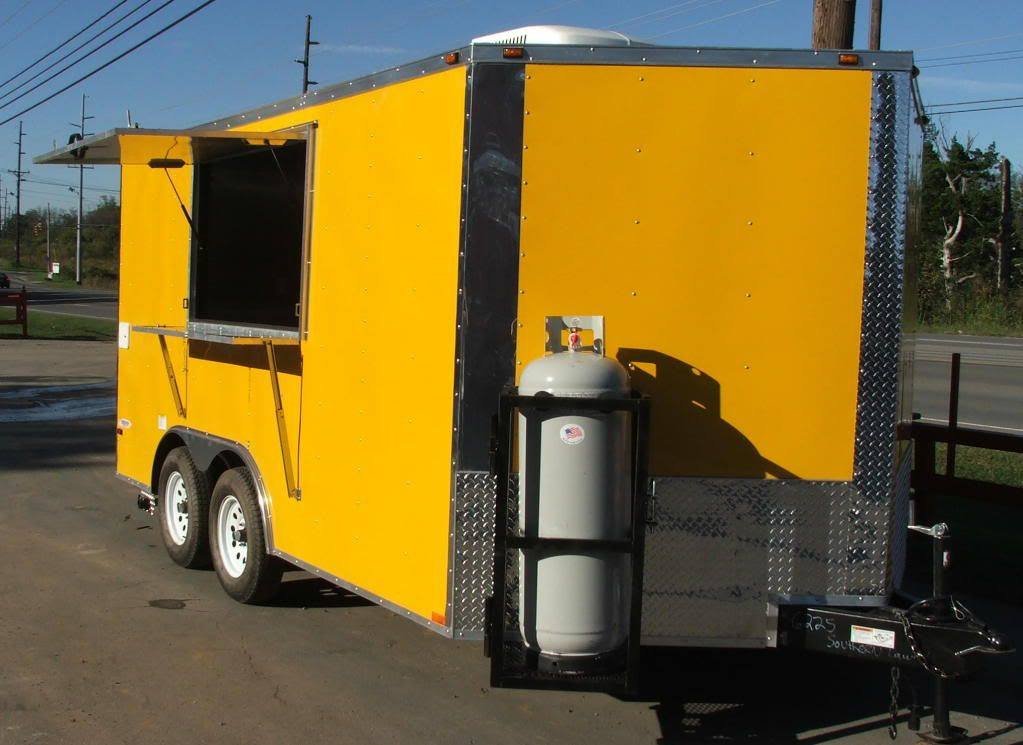 Concession Trailer 8.5’x14′ Yellow – Food Vending Event Concession — photo 3