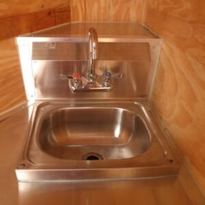 8.5 x 12 Yellow Restroom Trailer with private toilet and handwash sink - view 14