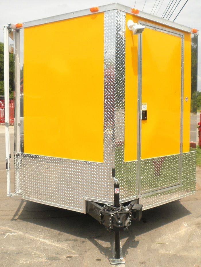 Concession Trailer 8.5’x12′ Yellow – BBQ Food Event Vending Restroom — photo 3