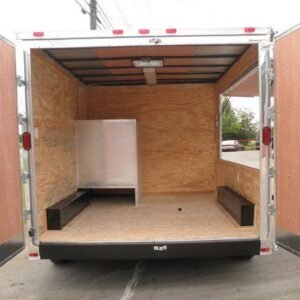 8.5 x 12 Yellow Restroom Trailer with private toilet and handwash sink - view 9