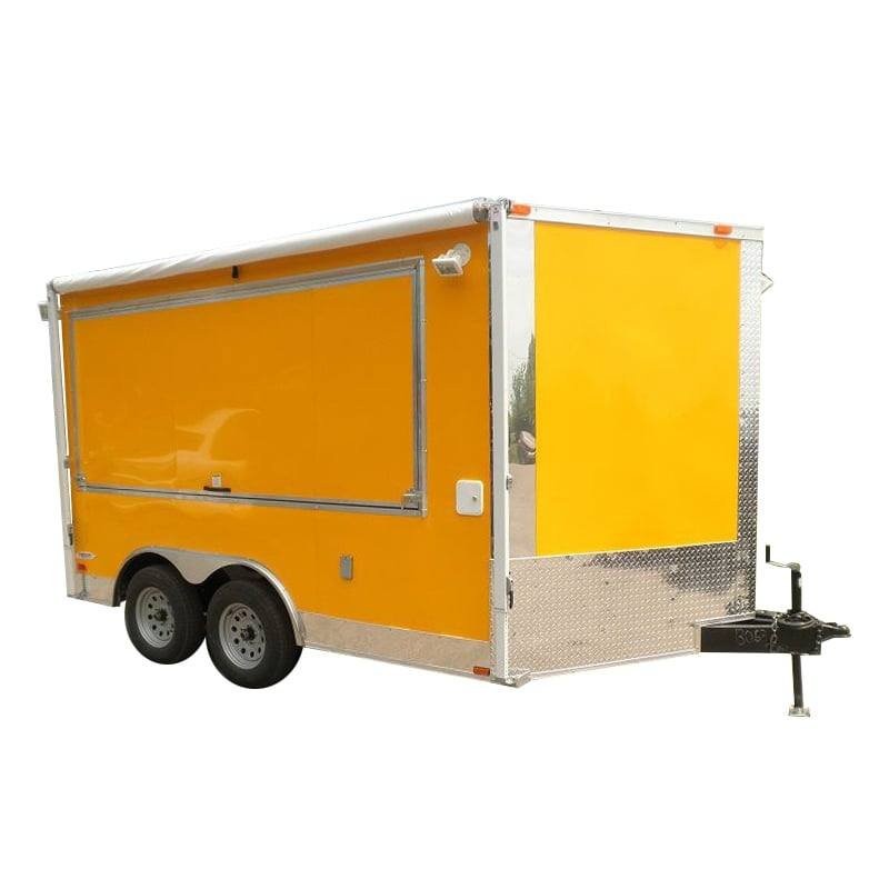 Concession Trailer 8.5’x12′ Yellow – BBQ Food Event Vending Restroom