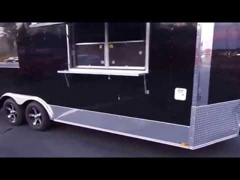 Concession Trailer 8.5′ x 20′ Black – BBQ Smoker Food Vending — photo 2