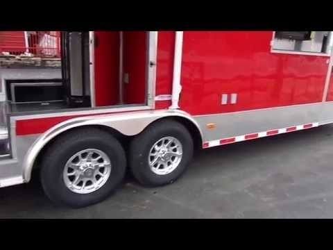 Concession Trailer 8.5′ x 28′ Red – BBQ Smoker Event Food Catering — photo 6