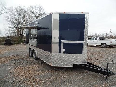 8.5′ x 16′ Food Concession Trailer Indigo Blue — photo 2
