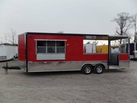 8.5′ x 24′ Concession Red BBQ Food Event Catering Trailer — photo 4