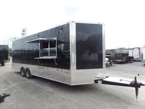 Concession Trailer 8.5′ x 24′ Black Catering Event Food
