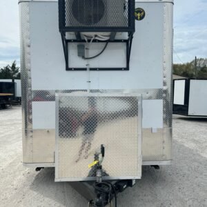 8.5 x 24 White Office Trailer with mini-split and display window - view 2