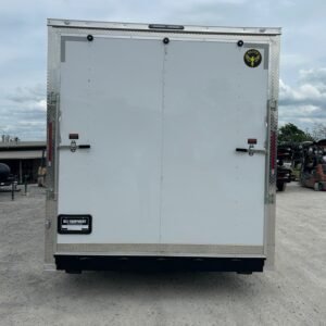 8.5 x 24 White Office Trailer with mini-split and display window - view 9